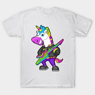 Unicorn as Musician with Guitar T-Shirt